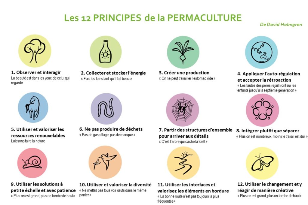 12 principes de la permaculture de David Holmgren